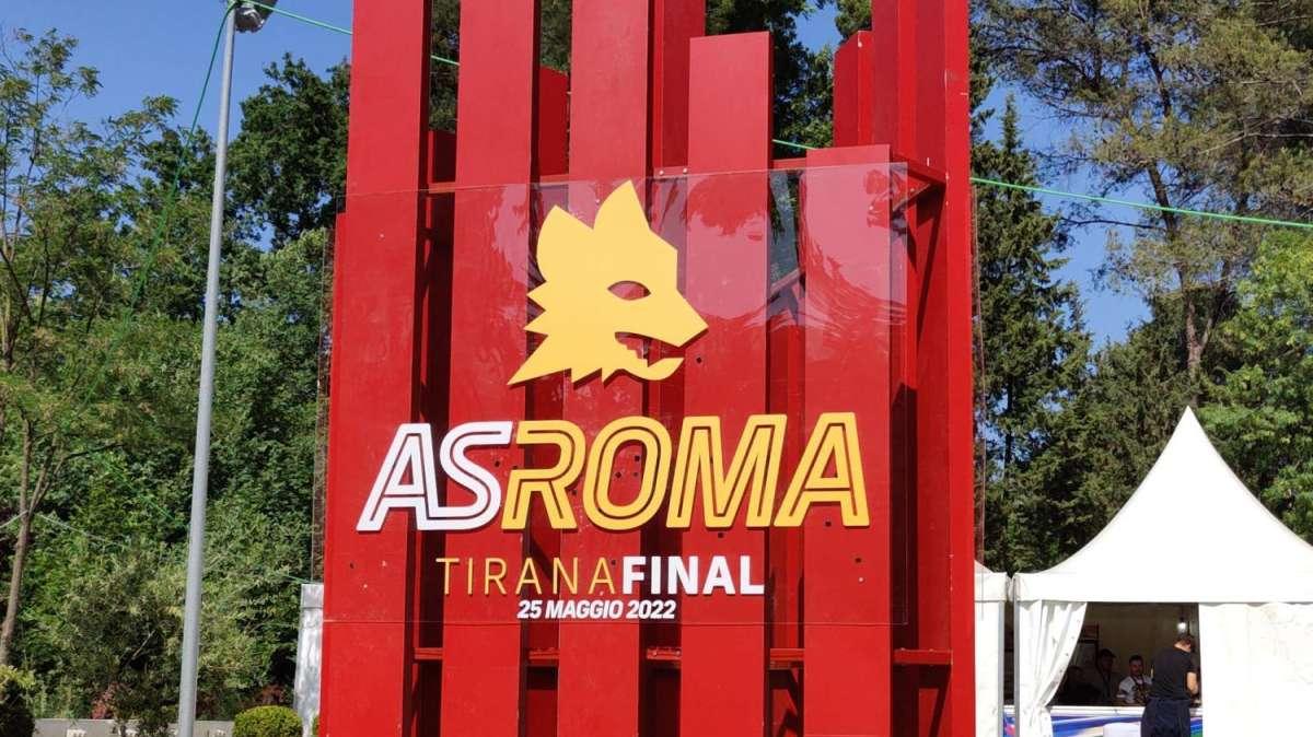 TIRANA - La Fanzone allestita per i tifosi giallorossi. FOTO!
