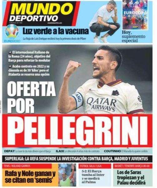 Il Barcellona prepara l'offerta per Pellegrini, c'è anche l'Atalanta. FOTO!