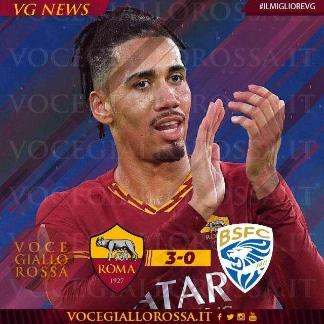 #IlMiglioreVG - Smalling è il man of the match di Roma-Brescia 3-0. GRAFICA!