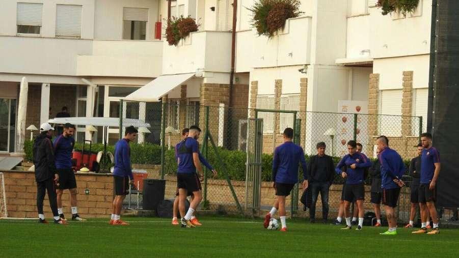 TRIGORIA - Rifinitura in vista del Chelsea, Manolas, Defrel ed Emerson in gruppo. FOTO! VIDEO!