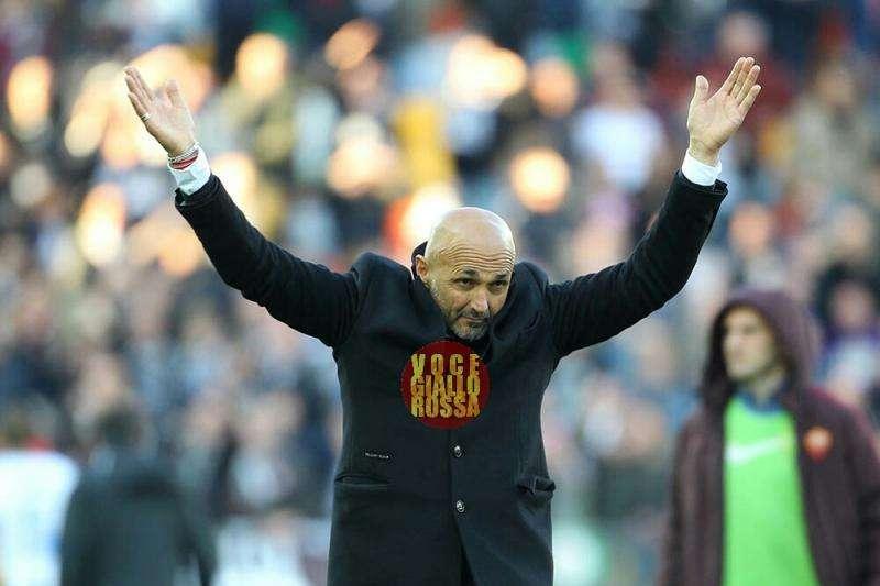 Luciano Spalletti sotto il settore ospiti a fine partita. FOTO!