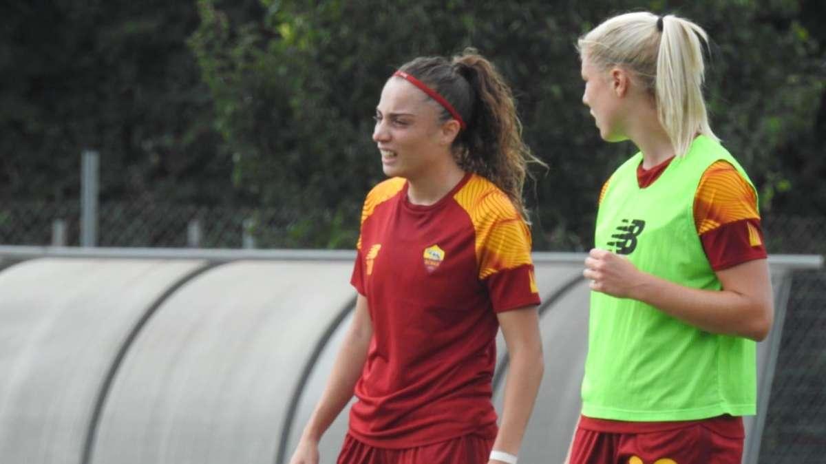 Roma Femminile, allenamento post vittoria contro il Glasgow City