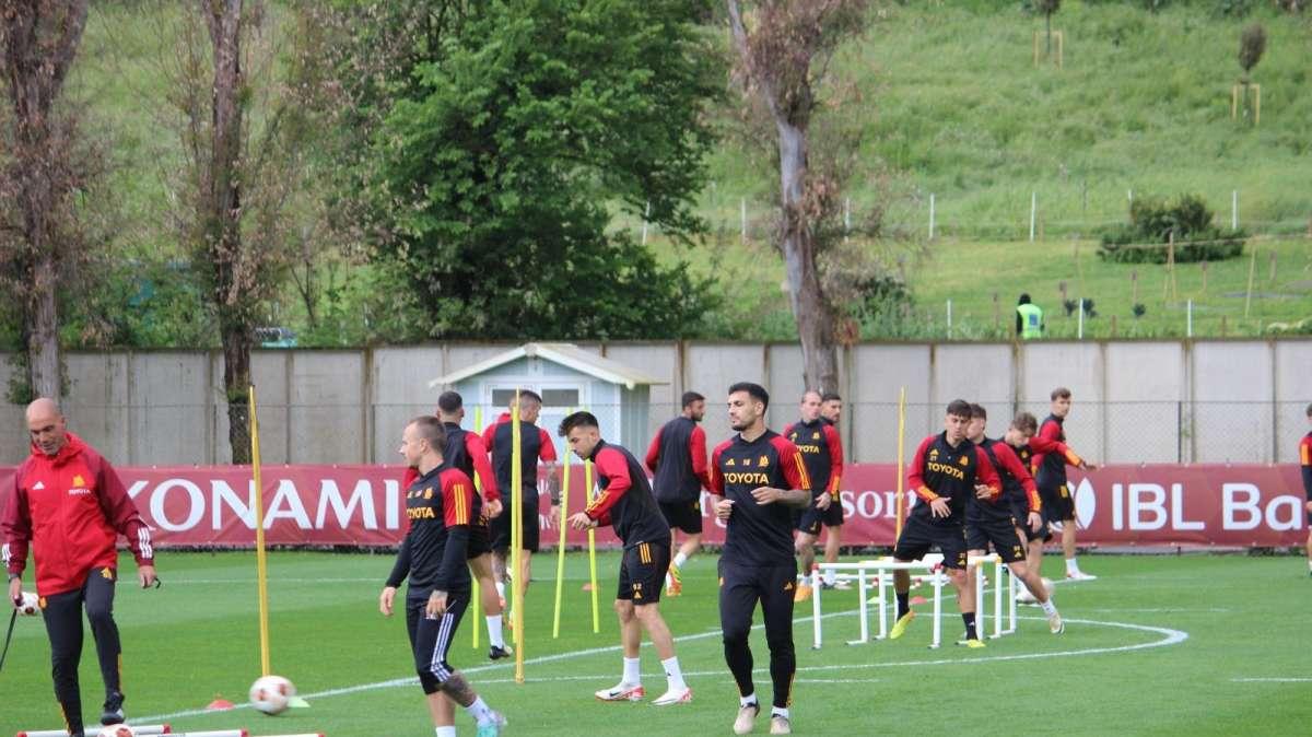 La photogallery della rifinitura della Roma in vista del Bayer Leverkusen