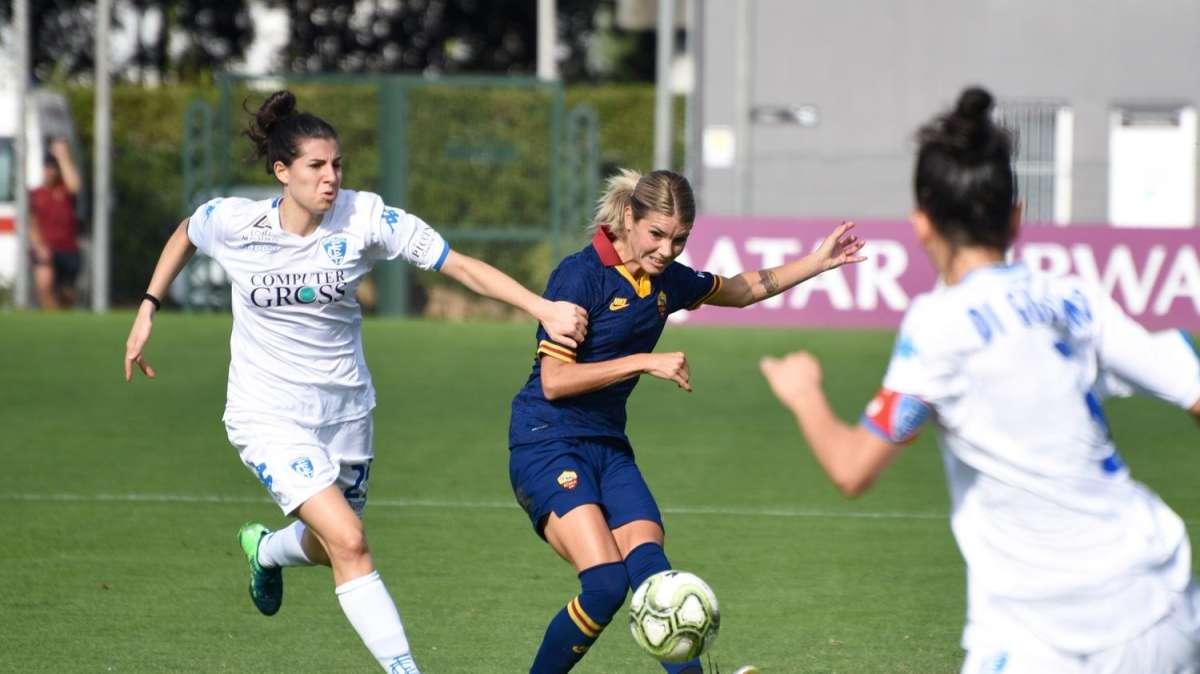 Roma Femminile, oggi l'amichevole contro l'Empoli Ladies. Squadra arrivata al Giulio Onesti. VIDEO!