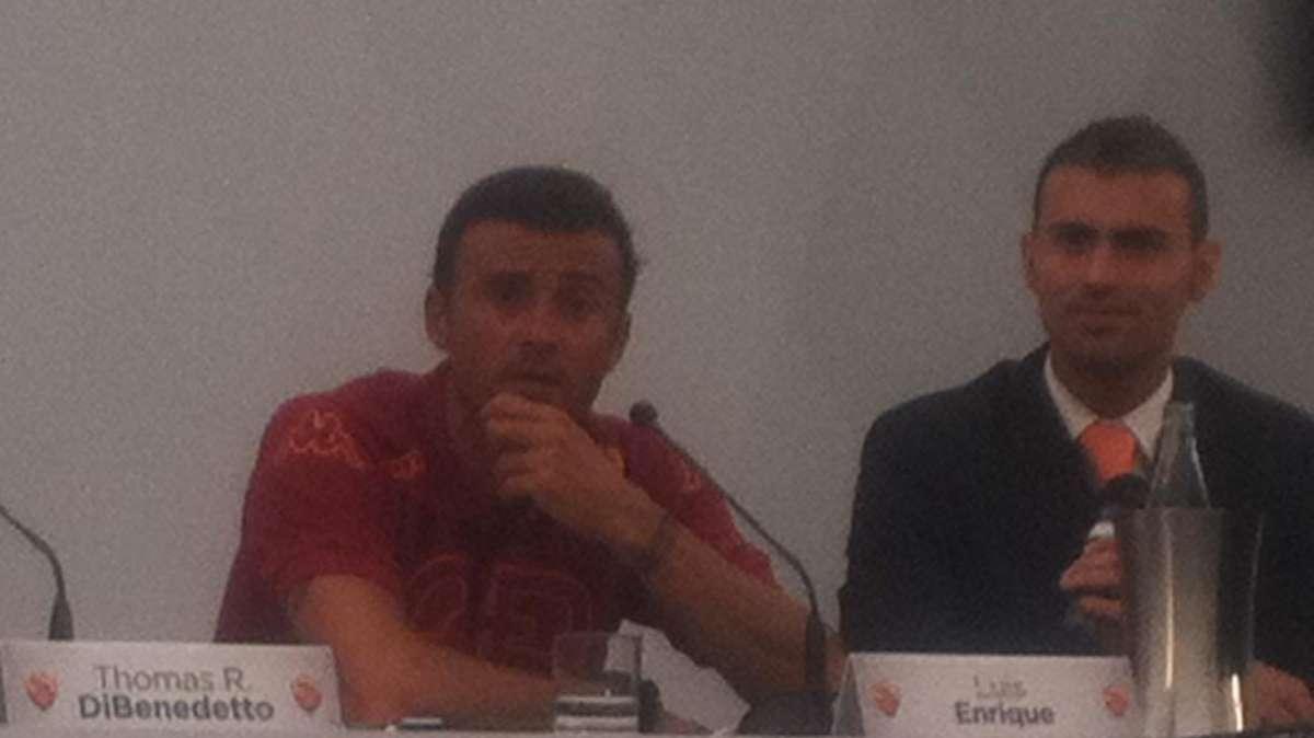Luis Enrique: "Giovani non solo nel gioco, ma anche nei valori. No all'atteggiamento difensivo o speculativo. Vucinic? Decide Sabatini"