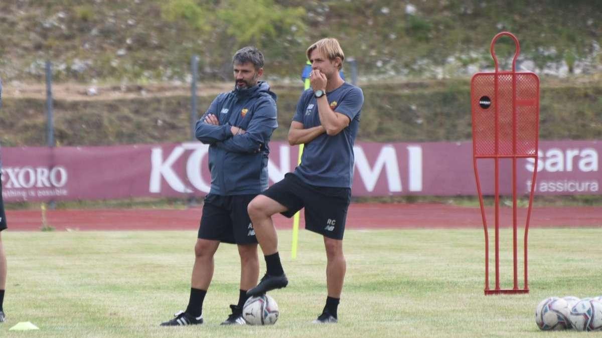 CASCIA - Palestra, pallone e partitella nel terzo giorno di ritiro per la Roma Femminile