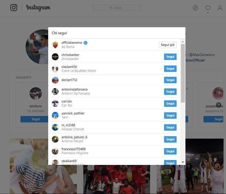 Instagram, Gonalons inizia a seguire la Roma sui social. FOTO!