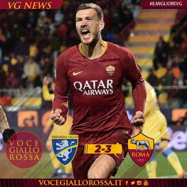 #IlMiglioreVG - Dzeko è il man of the match di Frosinone-Roma 2-3. GRAFICA!