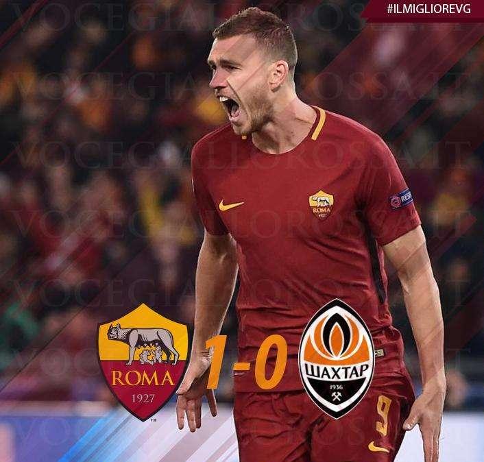 #IlMiglioreVG - Dzeko è il man of the match di Roma-Shakhtar Donetsk 1-0. GRAFICA!