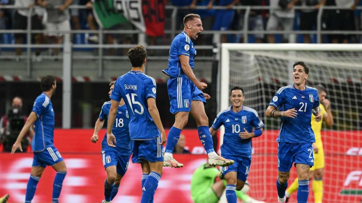 La Roma in Nazionale - Italia-Ucraina 2-1 - Decide una doppietta di Frattesi, Cristante entra nel finale