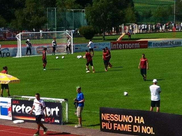 Domani alle 10.30 l'ultimo allenamento del ritiro
