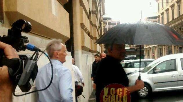 Pallotta: "Vengo solo due volte l'anno a Roma perché mi seguite sempre". Concluso l'incontro: si è parlato dello stadio. FOTO! VIDEO!