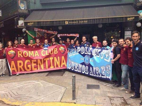 Roma Club e Napoli Club Buenos Aires insieme per Napoli-Roma. FOTO!