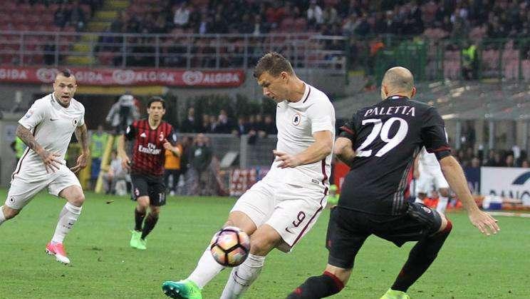Milan-Roma 1-4 - I giallorossi sbancano San Siro e riconquistano il secondo posto. Doppietta per Dzeko, in rete anche El Shaarawy e De Rossi. FOTO! VIDEO!