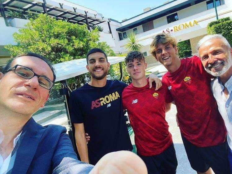 Ieri Pocetta e Ferro a Trigoria per salutare i propri giocatori