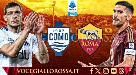 Como-Roma 2-0 - I giallorossi cadono nel recupero, a segno Gabrielloni e Paz