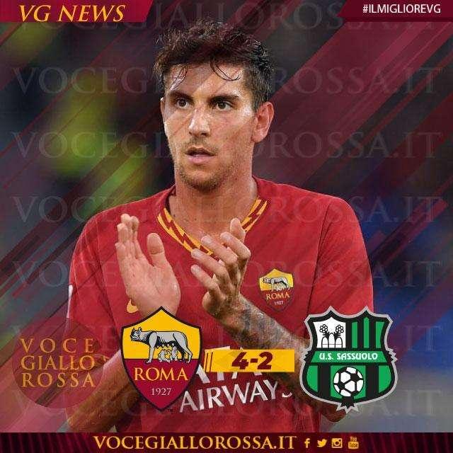 #IlMiglioreVG - Pellegrini è il man of the match di Roma-Sassuolo 4-2. GRAFICA!