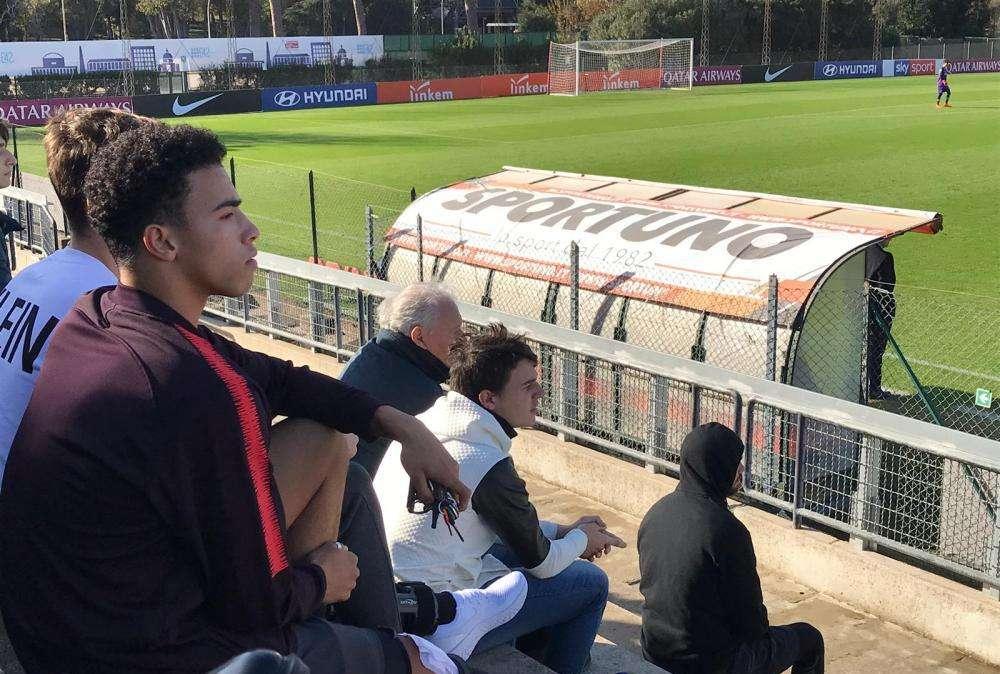 Bouah e Calafiori presenti allo Stadio Tre Fontane per Roma-Empoli. FOTO!