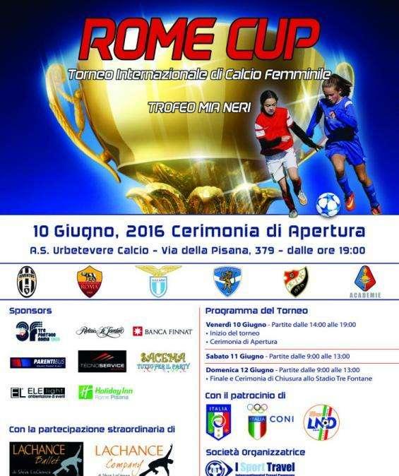 Il 10 giugno al via la Rome Cup femminile