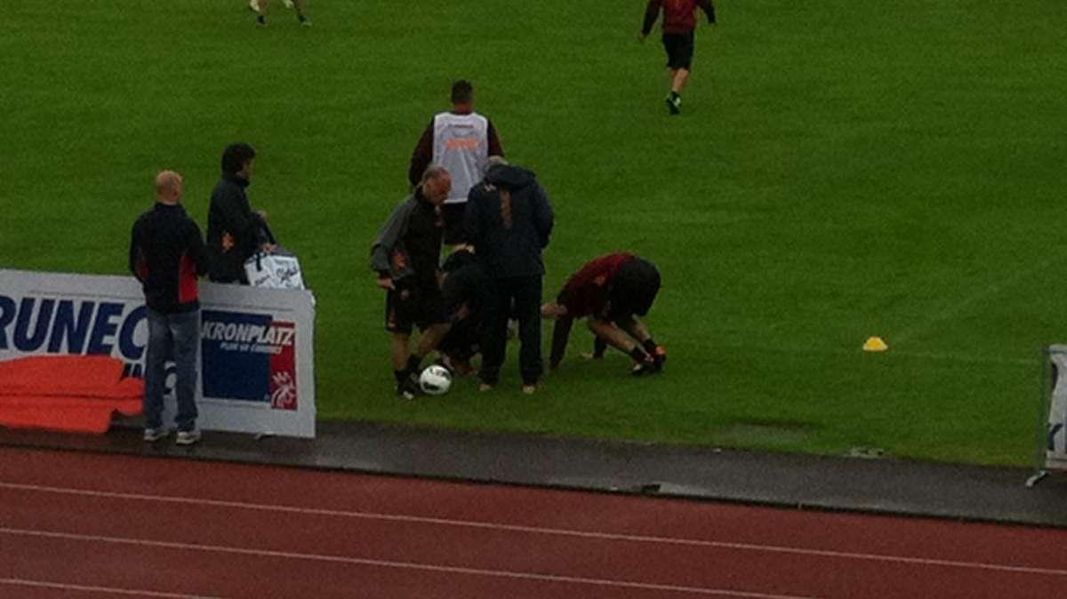 RISCONE - Termina la sessione di allenamento, palestra per De Rossi e Cassetti. Piccola botta per José Angel, nulla di grave  FOTO!